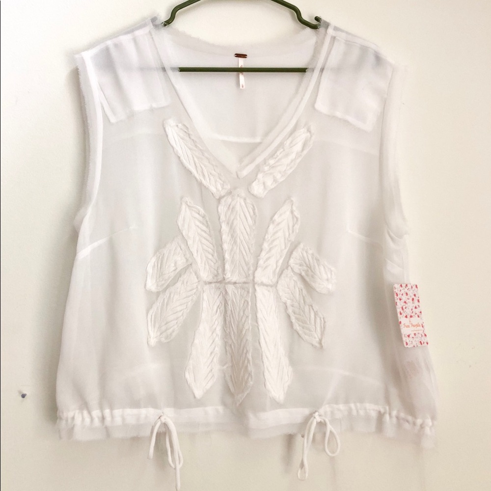 Free People Pennies Storyteller Raw Edge Blouse